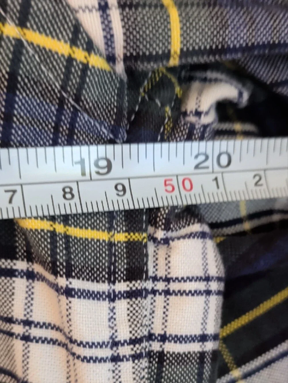 J.Crew 100% Cotton Plaid Button-Down Shirt - Black & White with Yellow Accent